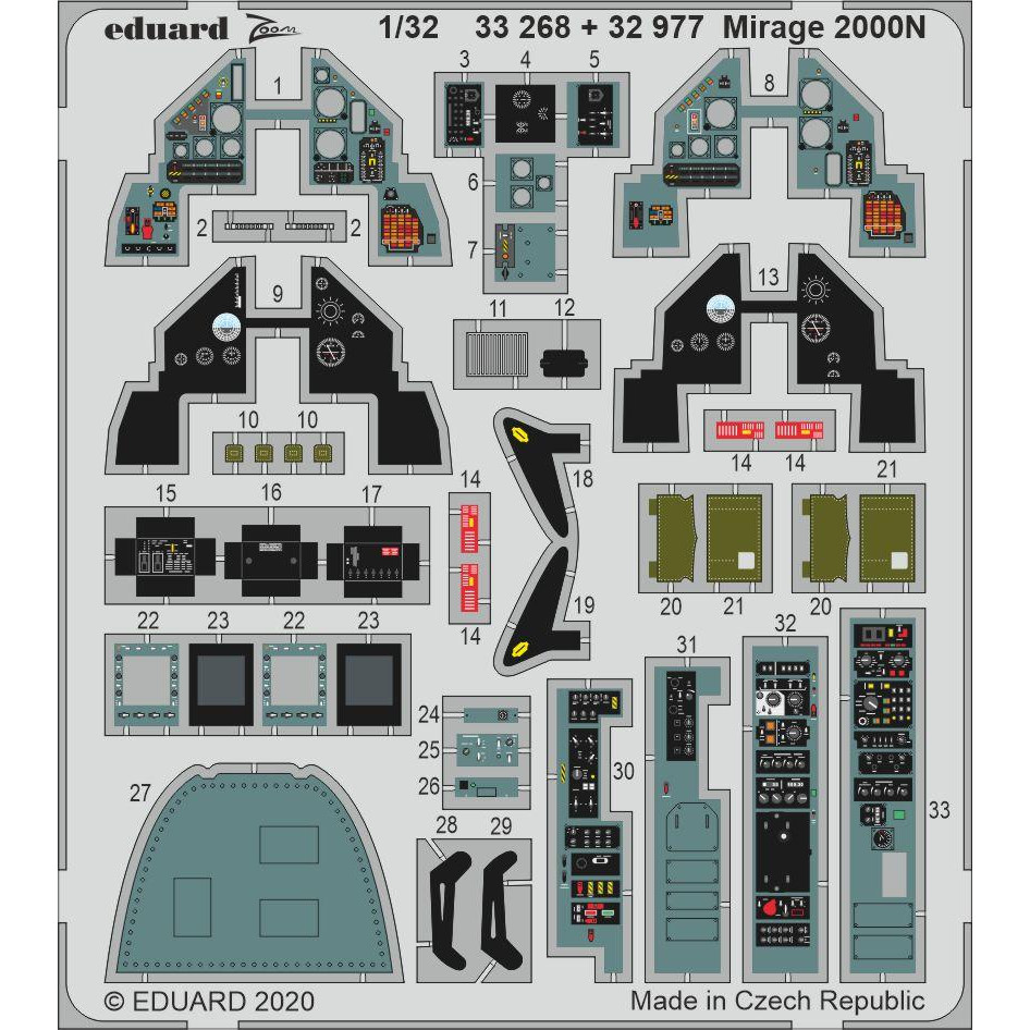 33268 Eduard 1/32 Фототравление для Mirage 2000N