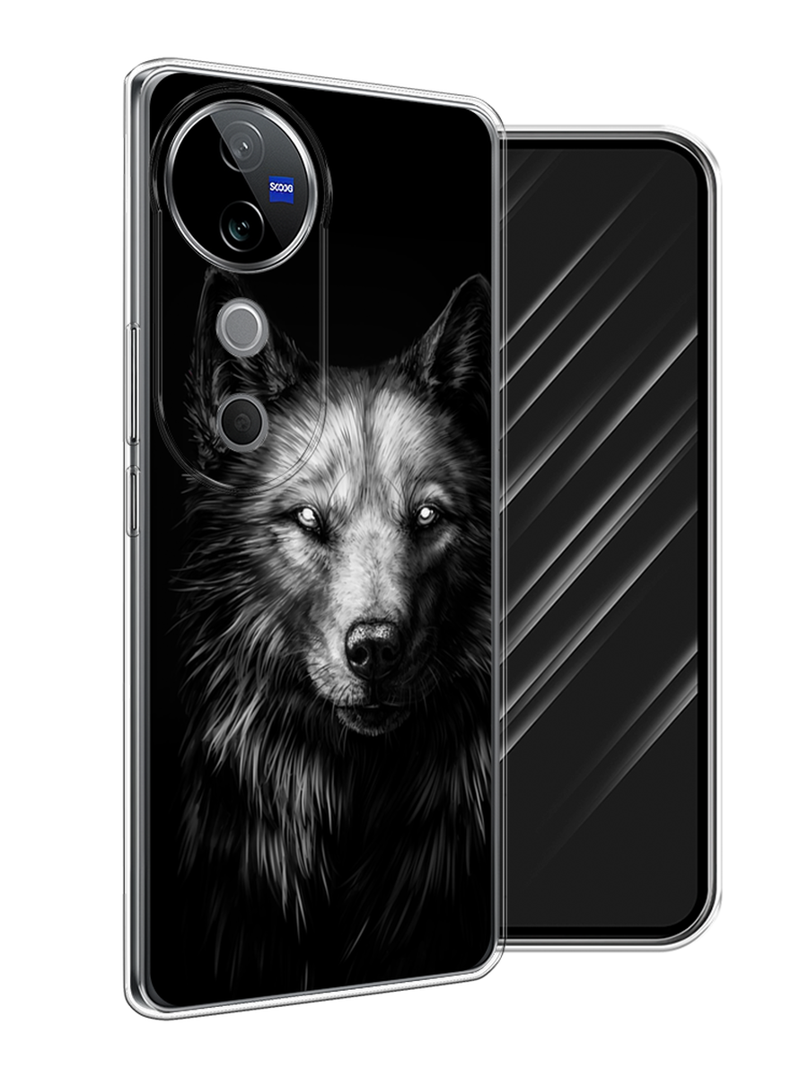 

Чехол Awog на Vivo V40 "Волк черно белый", Серый;бежевый;белый, 2611450-1