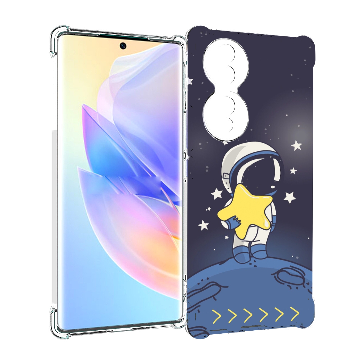 

Чехол MyPads астронавт с звездочкой для Honor 70, Прозрачный, Tocco