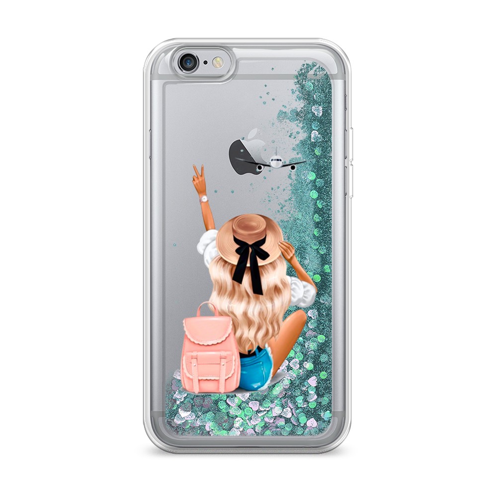 

Жидкий чехол с блестками "Автостопом самолетом" на Apple iPhone 6S, 0104S95-1