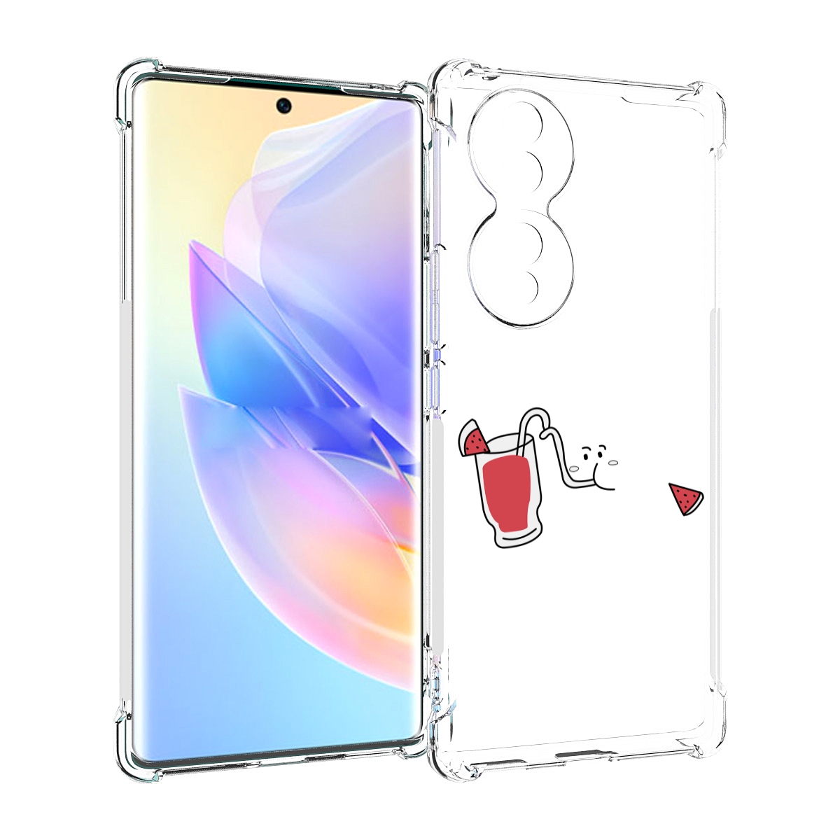 

Чехол MyPads арбузный-напиток для Honor 70, Прозрачный, Tocco