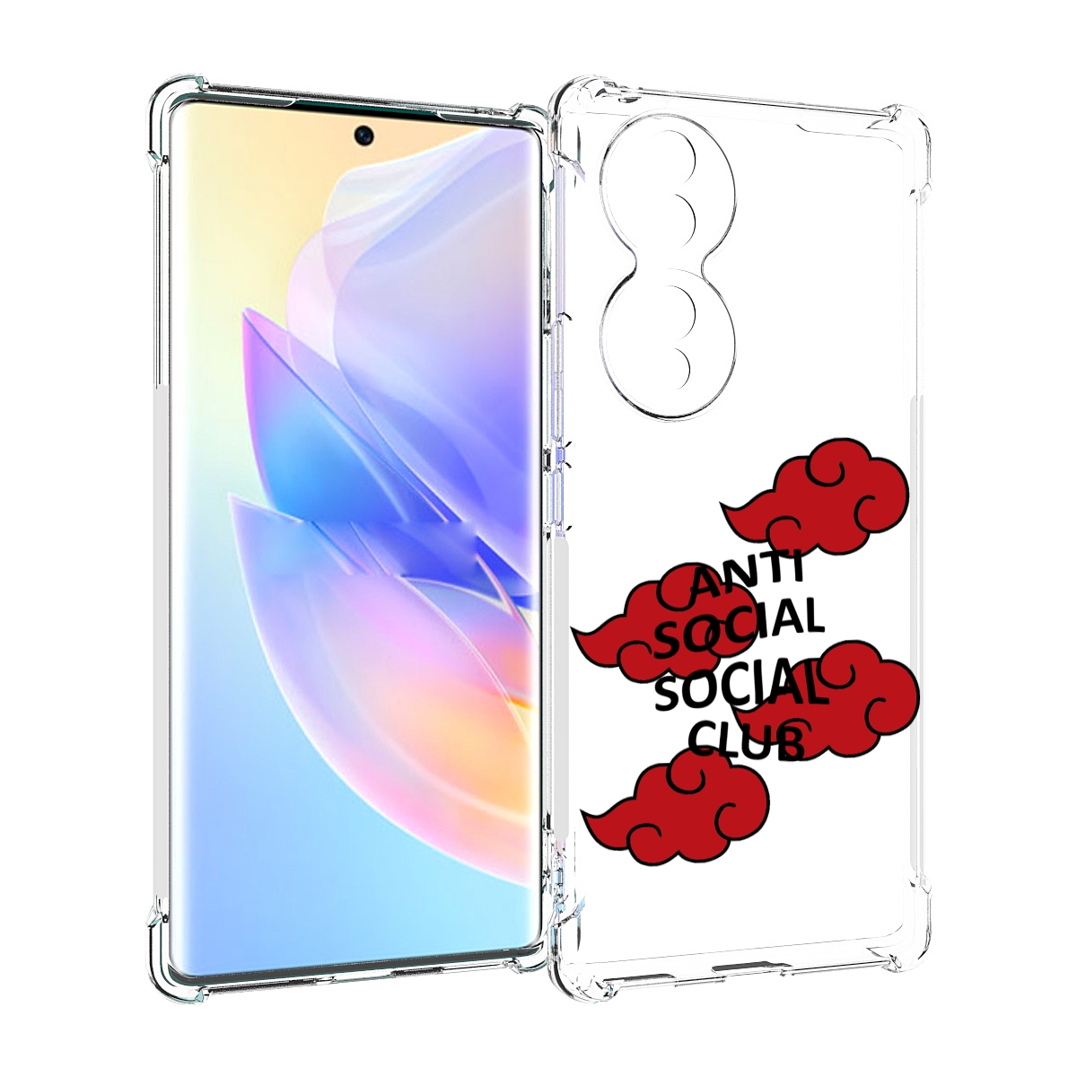 

Чехол MyPads анти-социал-социал-клаб для Honor 70, Прозрачный, Tocco