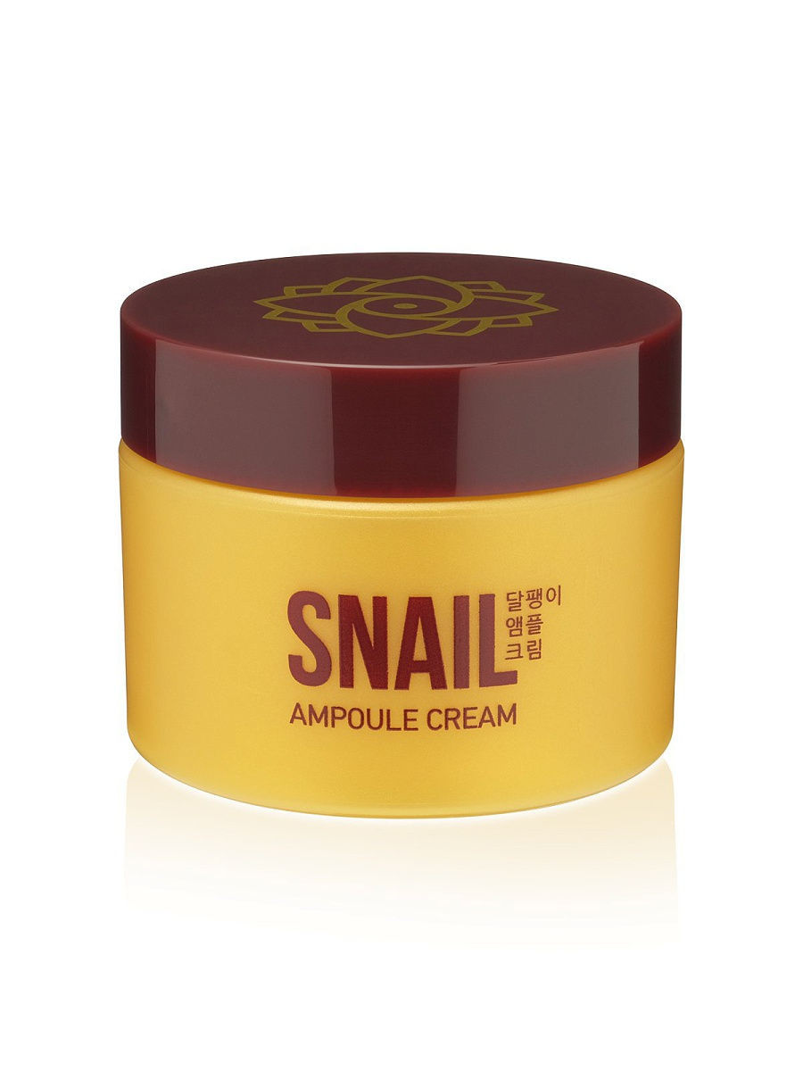 Ампульный крем для лица ASIAKISS, с экстрактом слизи улитки, SNAIL AMPOULE CREAM, 50мл