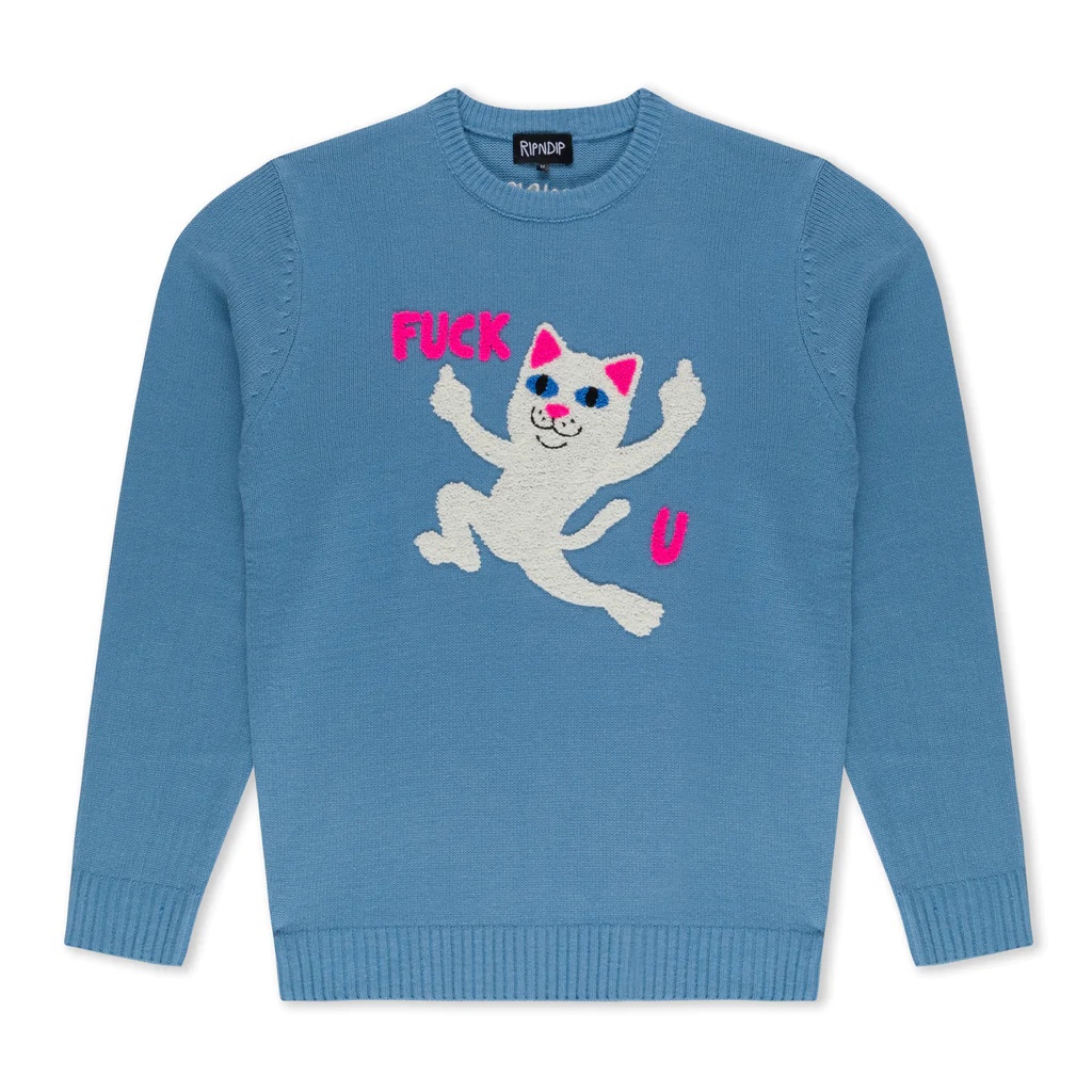 

Свитер мужской Ripndip F U Knit Sweater голубой L, F U Knit Sweater