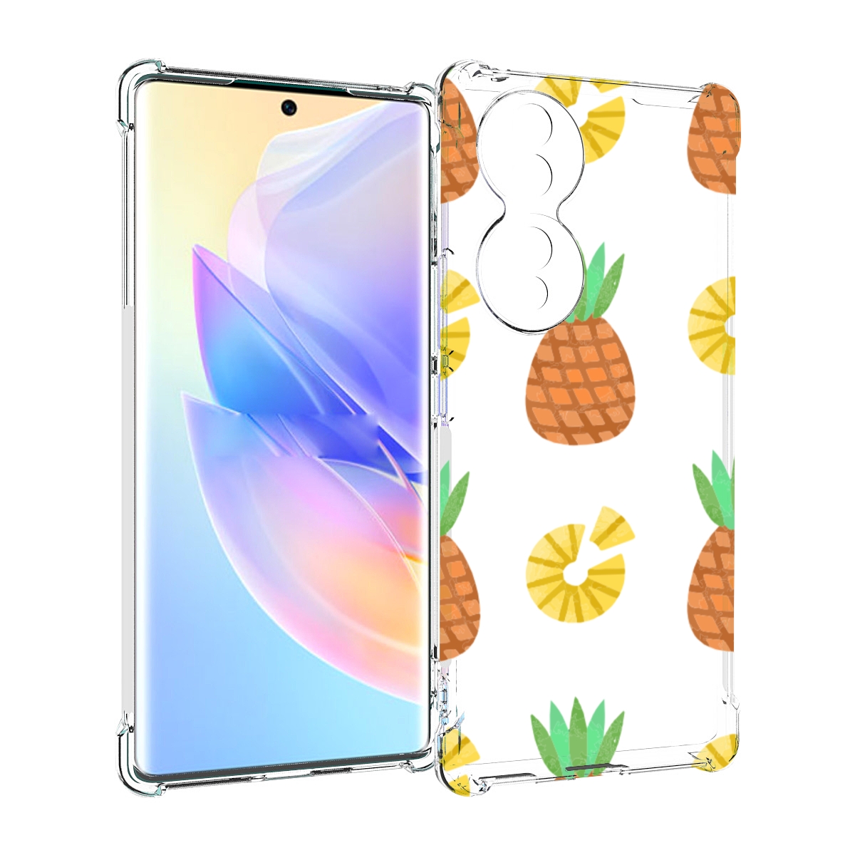 

Чехол MyPads ананасики для Honor 70, Прозрачный, Tocco