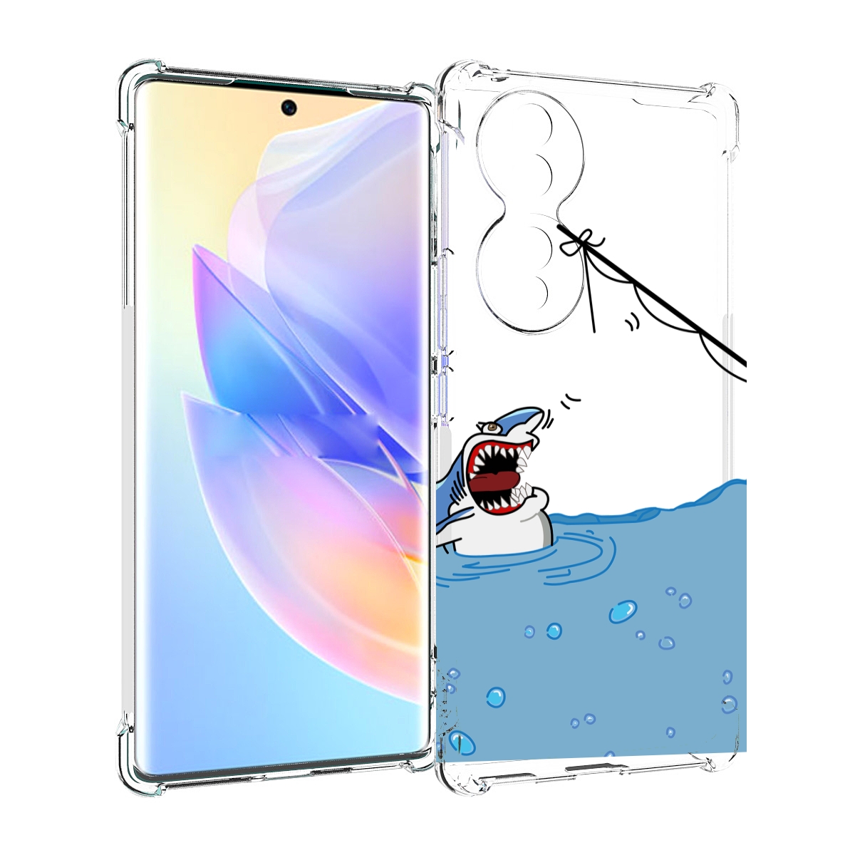 

Чехол MyPads акула-рисунок для Honor 70, Прозрачный, Tocco