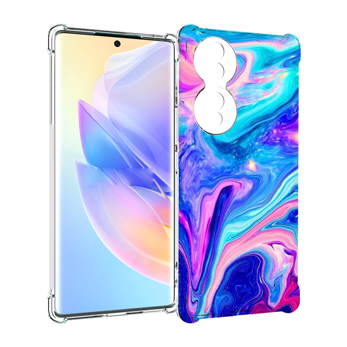 

Чехол MyPads акварельные-краски для Honor 70, Прозрачный, Tocco