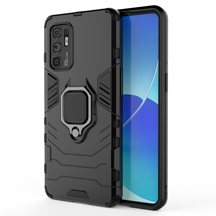 

Противоударный чехол с кольцом Panther Case для OPPO Reno 6, Черный