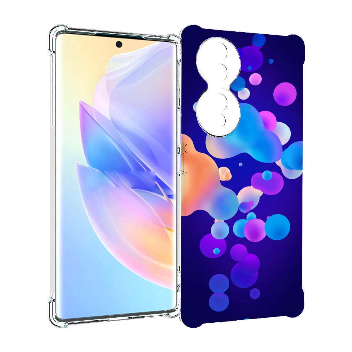 

Чехол MyPads абстрактные-пузырьки для Honor 70, Прозрачный, Tocco