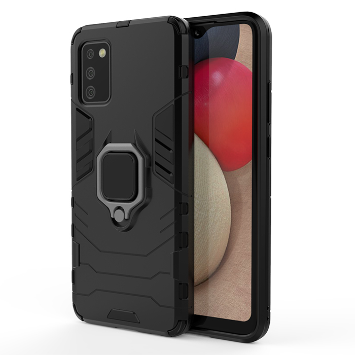 

Противоударный чехол с кольцом Panther Case для Samsung Galaxy A02s, Черный