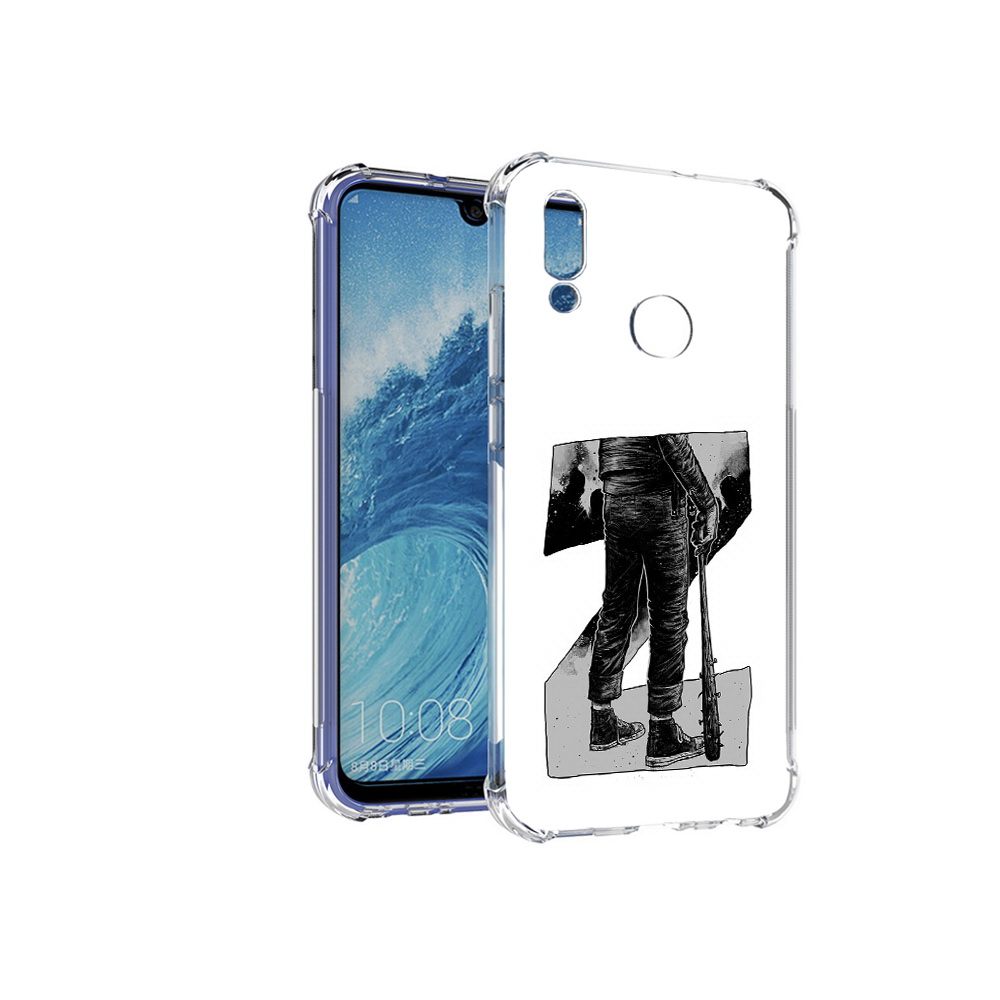 

Чехол MyPads Tocco для Huawei P Smart (2019) воин черно белый, Tocco