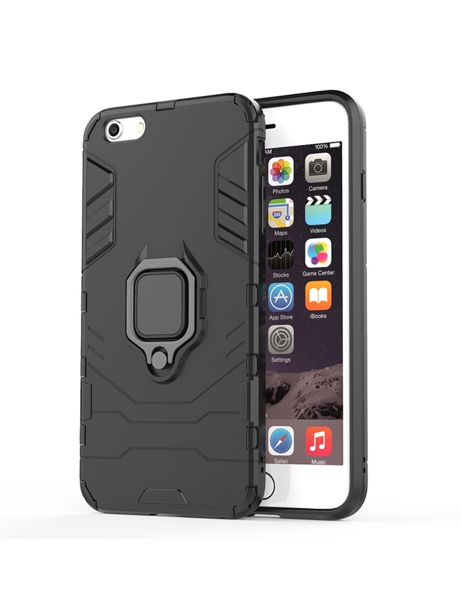 

Противоударный чехол с кольцом Panther Case для iPhone 6 Plus / 6S Plus, Черный