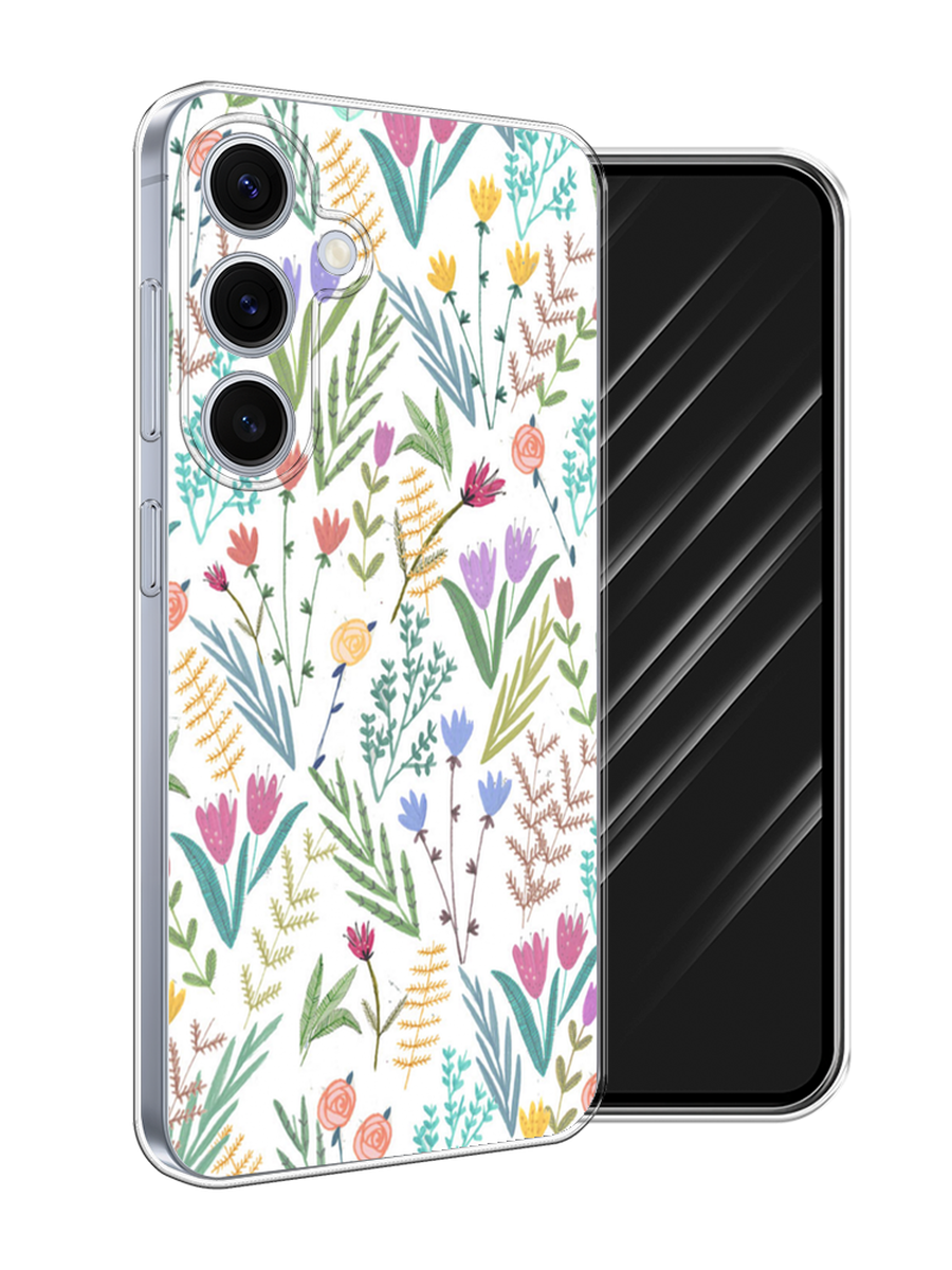 

Чехол Awog на Samsung Galaxy S24 FE 5G "Полевые цветы рисунок", Белый;зеленый, 2109950-1