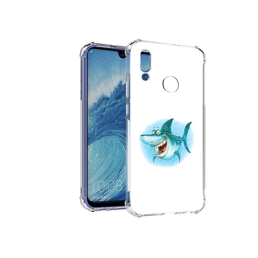

Чехол MyPads Tocco для Huawei P Smart (2019) веселая акула, Прозрачный, Tocco