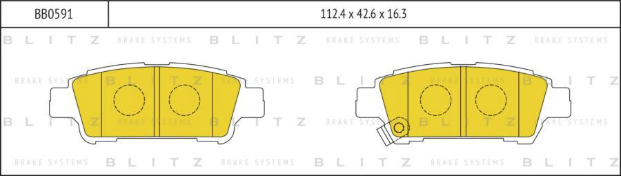 

Тормозные колодки BLITZ дисковые bb0591