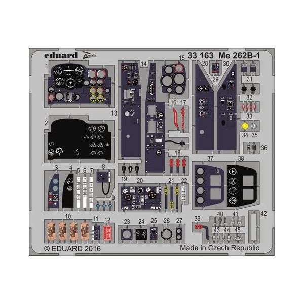 фото 33163 eduard 1/32 фототравление для me 262b-1