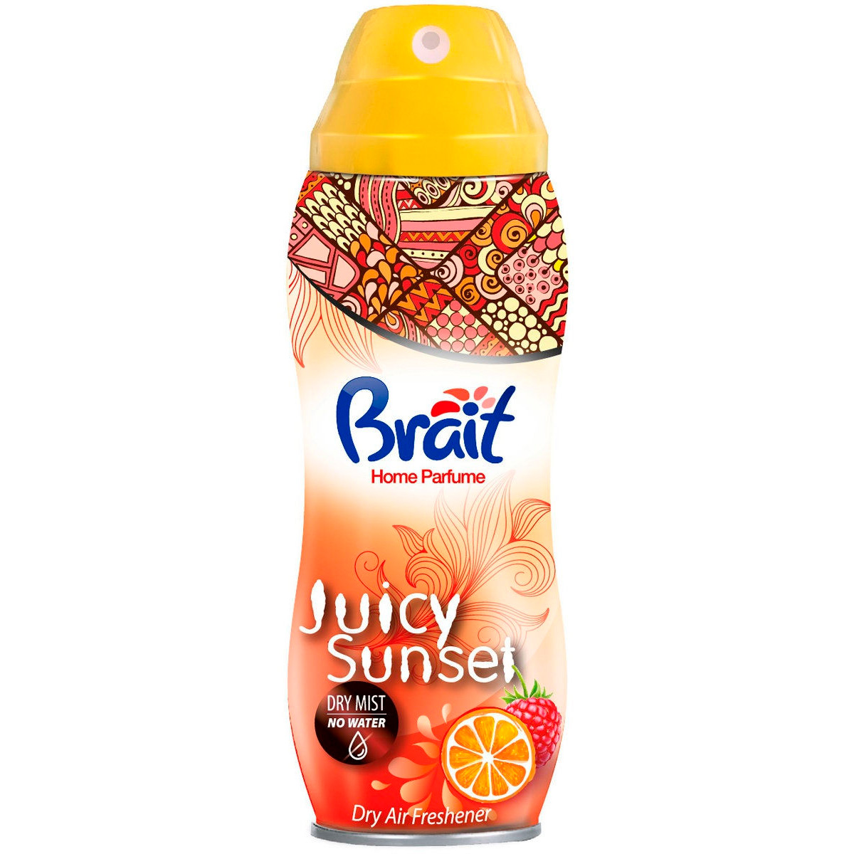 

Освежитель воздуха Brait JUICY SUNSET, сухой, аромат Фруктово-цветочный 300 мл, JUICY SUNSET