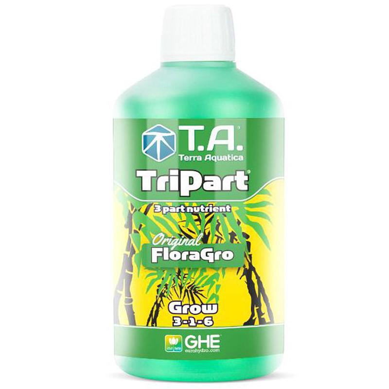 

Удобрение T.A. (GHE) TriPart Flora Gro 0.5л, TriPart Flora Gro