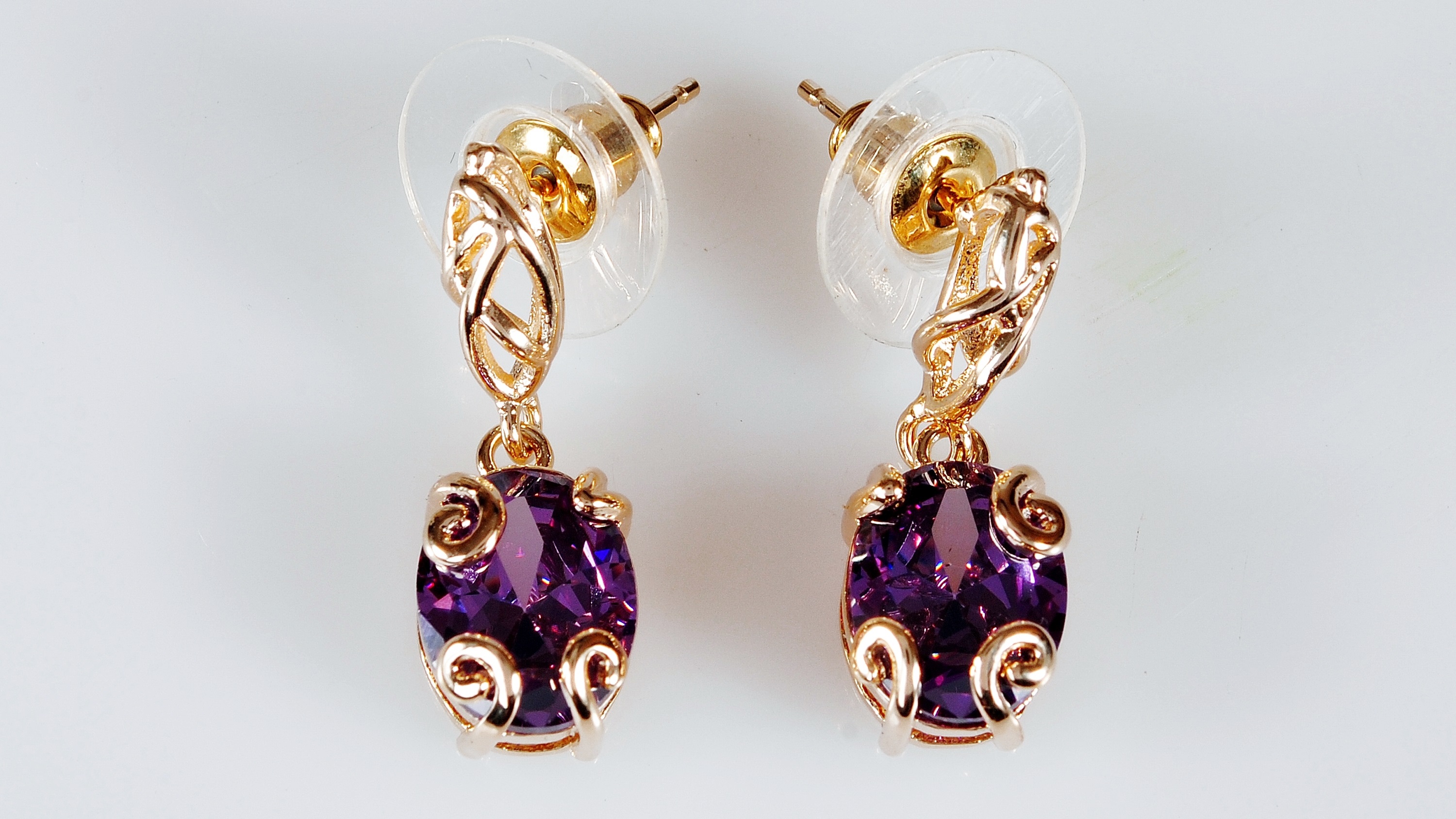 

Серьги из ювелирного сплава Lotus Jewelry 3037E-16am, аметист, 3037E-16am