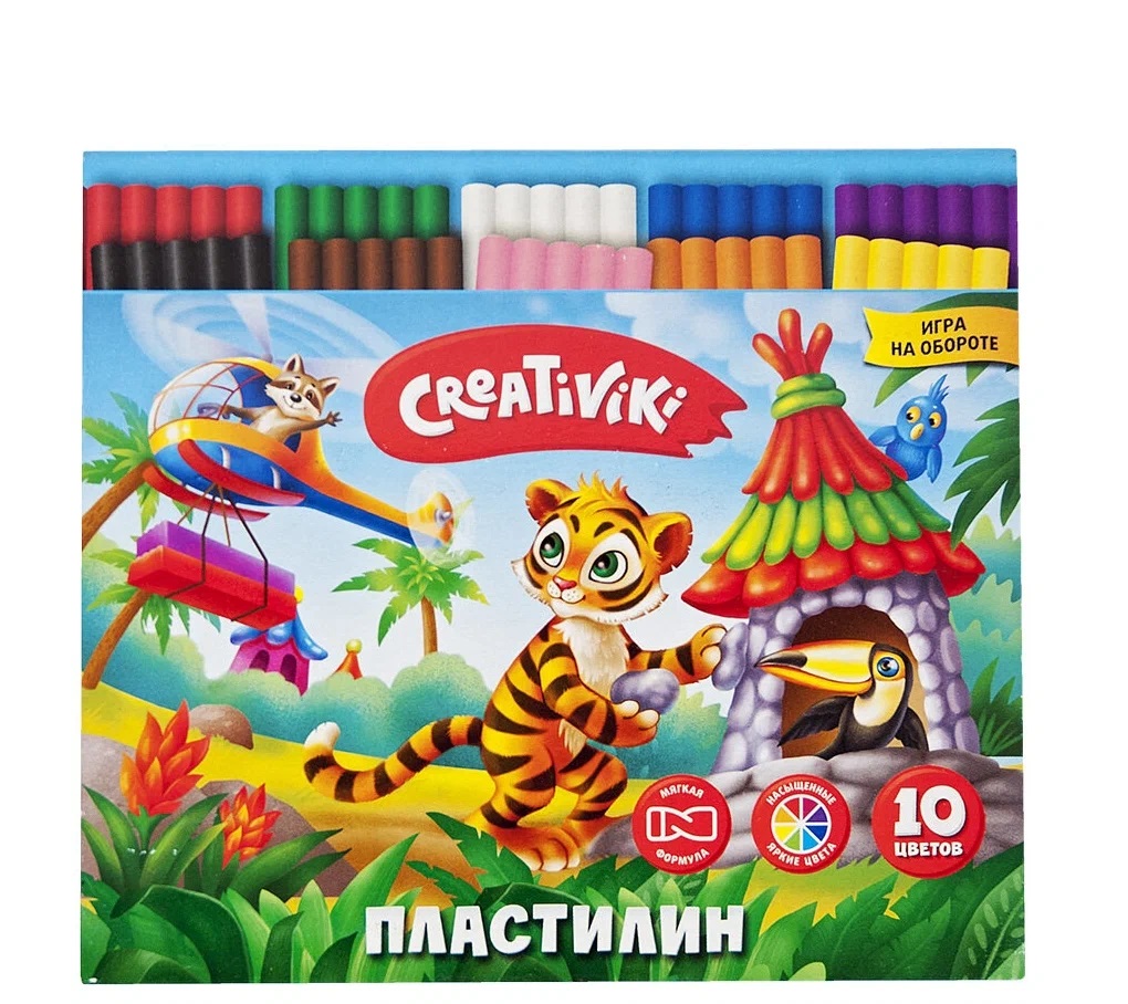 

Пластилин Creativiki10цв. У178016, Разноцветный