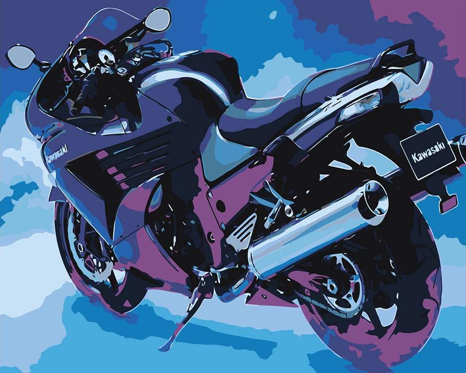 

Картина по номерам Живопись по Номерам Black Kawasaki, 40x50, Black Kawasaki