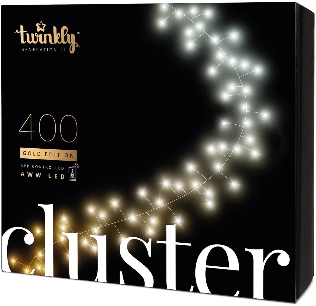 фото Новогодняя электрическая гирлянда twinkly cluster aww 400 twc400gop-beu 6 м белый