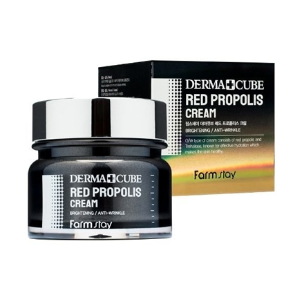 Питательный крем для лица с прополисом и гибискусом FarmStay Dermacube Red Propolis Cream