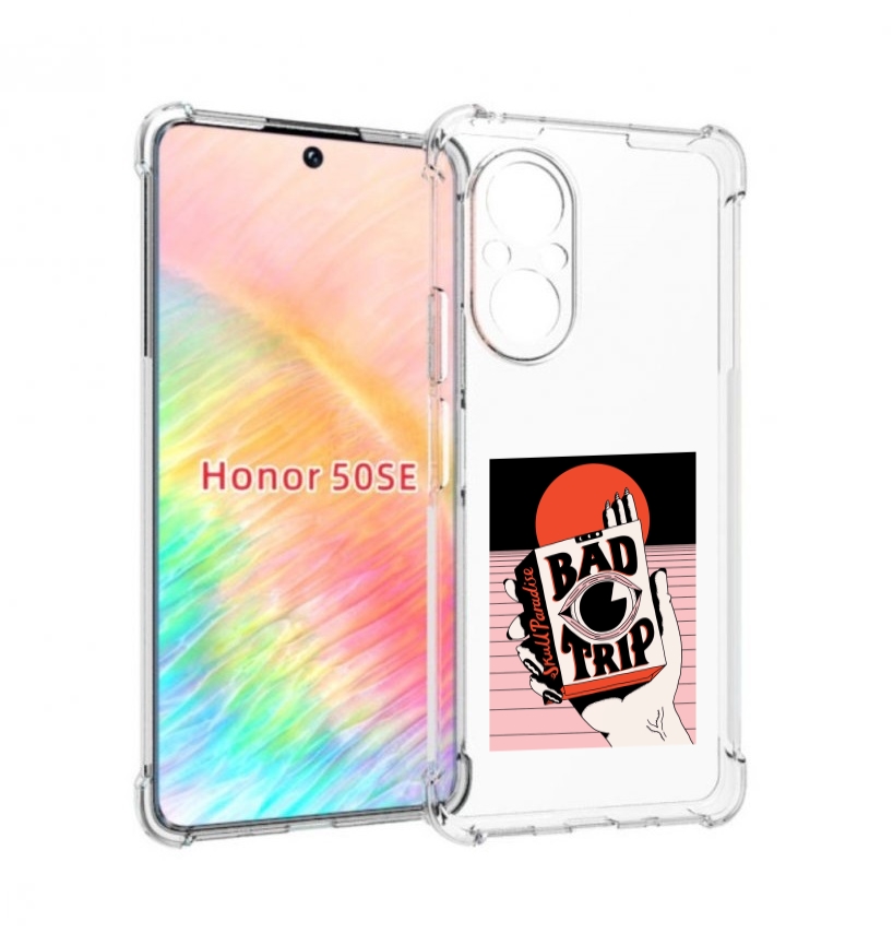 

Чехол бампер MyPads плохая пачка для Honor 50 SE противоударный, Прозрачный, Tocco