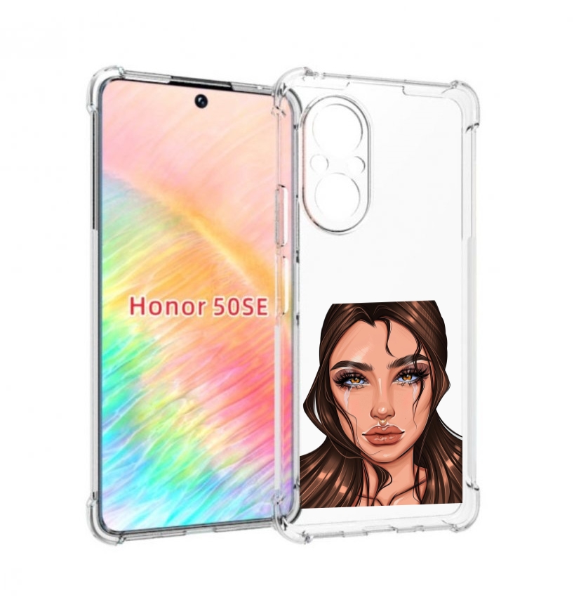 

Чехол бампер MyPads плачущая-девушка женский для Honor 50 SE про, Прозрачный, Tocco