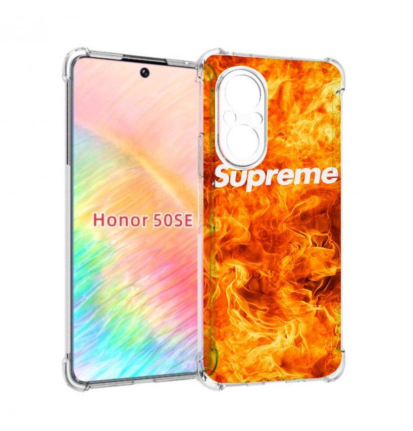

Чехол бампер MyPads пламя-пламенное суприм для Honor 50 SE проти, Прозрачный, Tocco