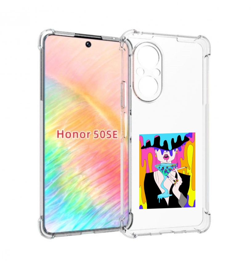 

Чехол бампер MyPads плавленая девушка акварель женский для Honor, Прозрачный, Tocco