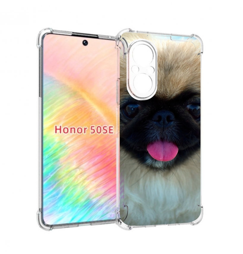 Чехол бампер MyPads пекинез для Honor 50 SE противоударный