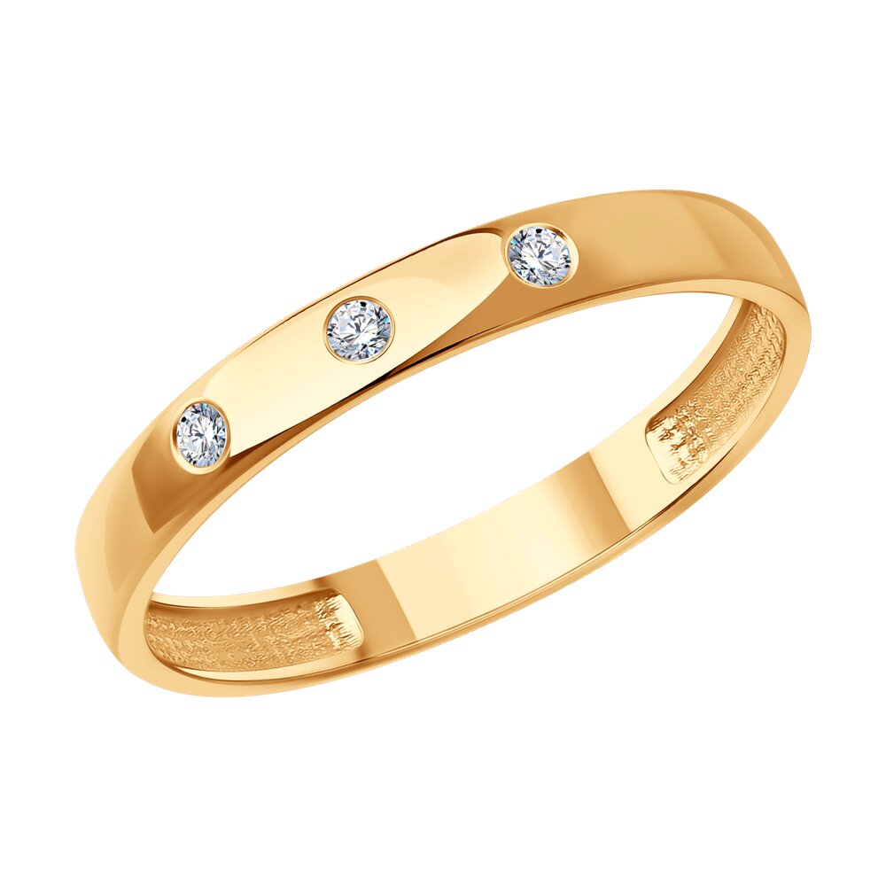 

Кольцо обручальное из красного золота с бриллиантом р. 16,5 SOKOLOV Diamonds 1110213, 1110213
