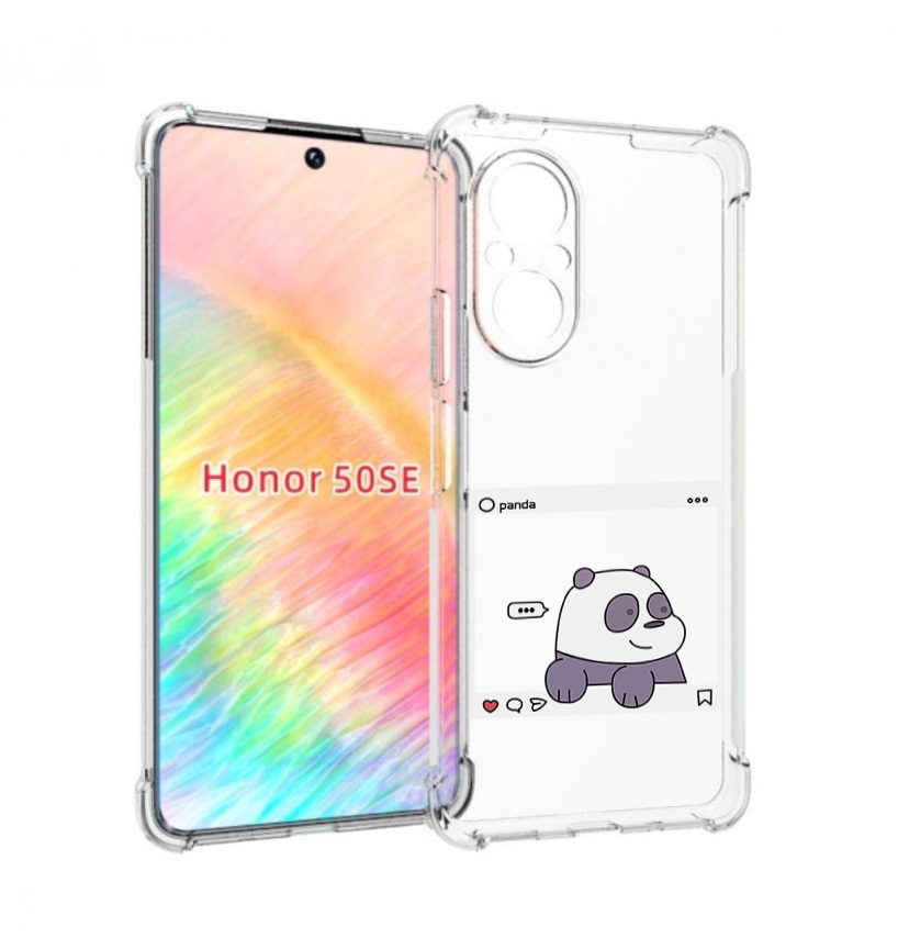 Чехол бампер MyPads пандочка-фотка для Honor 50 SE противоударный