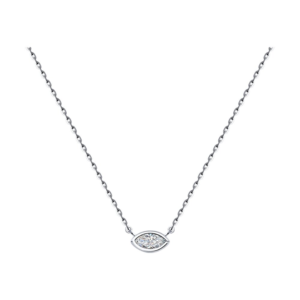 

Колье из белого золота с бриллиантом 45 см SOKOLOV Diamonds 1070255-3, 1070255-3
