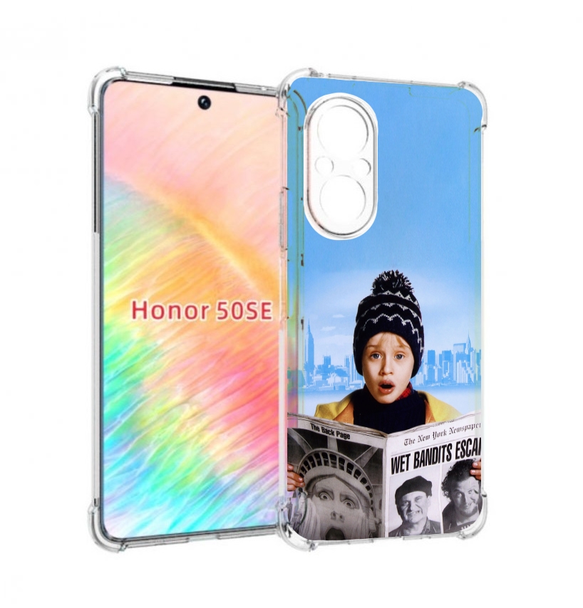 

Чехол бампер MyPads один-дома-детский для Honor 50 SE противоуда, Прозрачный, Tocco