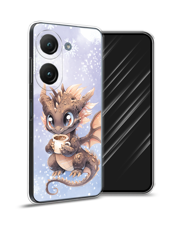 

Чехол Awog на Asus ZenFone 9/ZenFone 10 "Дракончик с кружкой тёмный", Бежевый;розовый;серый, 44950-1