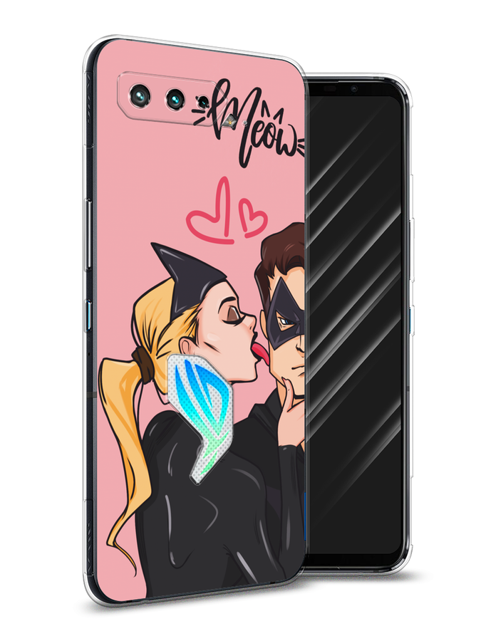

Чехол Awog на Asus ROG Phone 5/5s "Kiss of Cat Woman", Розовый;черный;бежевый, 44550-1