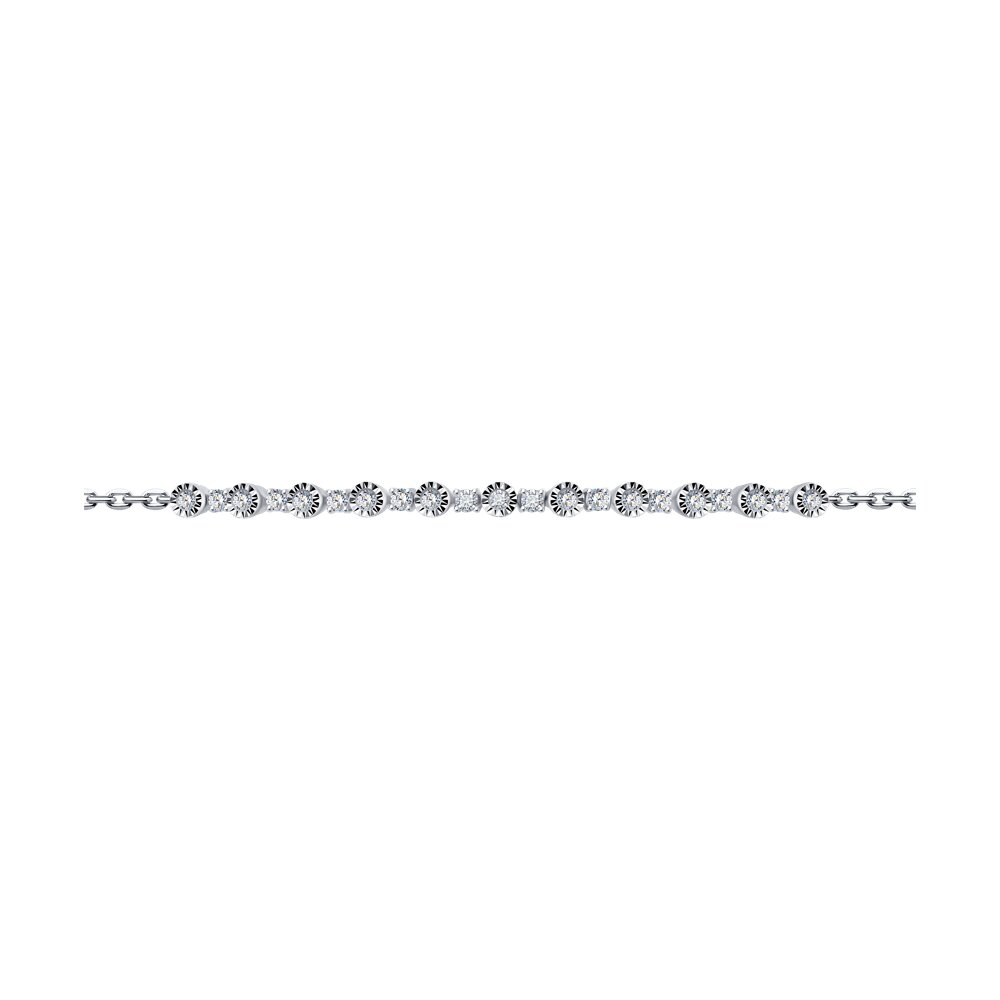 

Браслет из белого золота р.  SOKOLOV Diamonds 1050254-3, бриллиант, 1050254-3