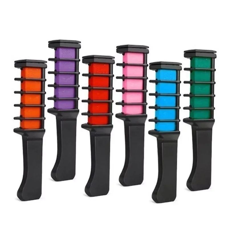 

Мелки для волос с расческой hair coloring chalk набор 6 шт