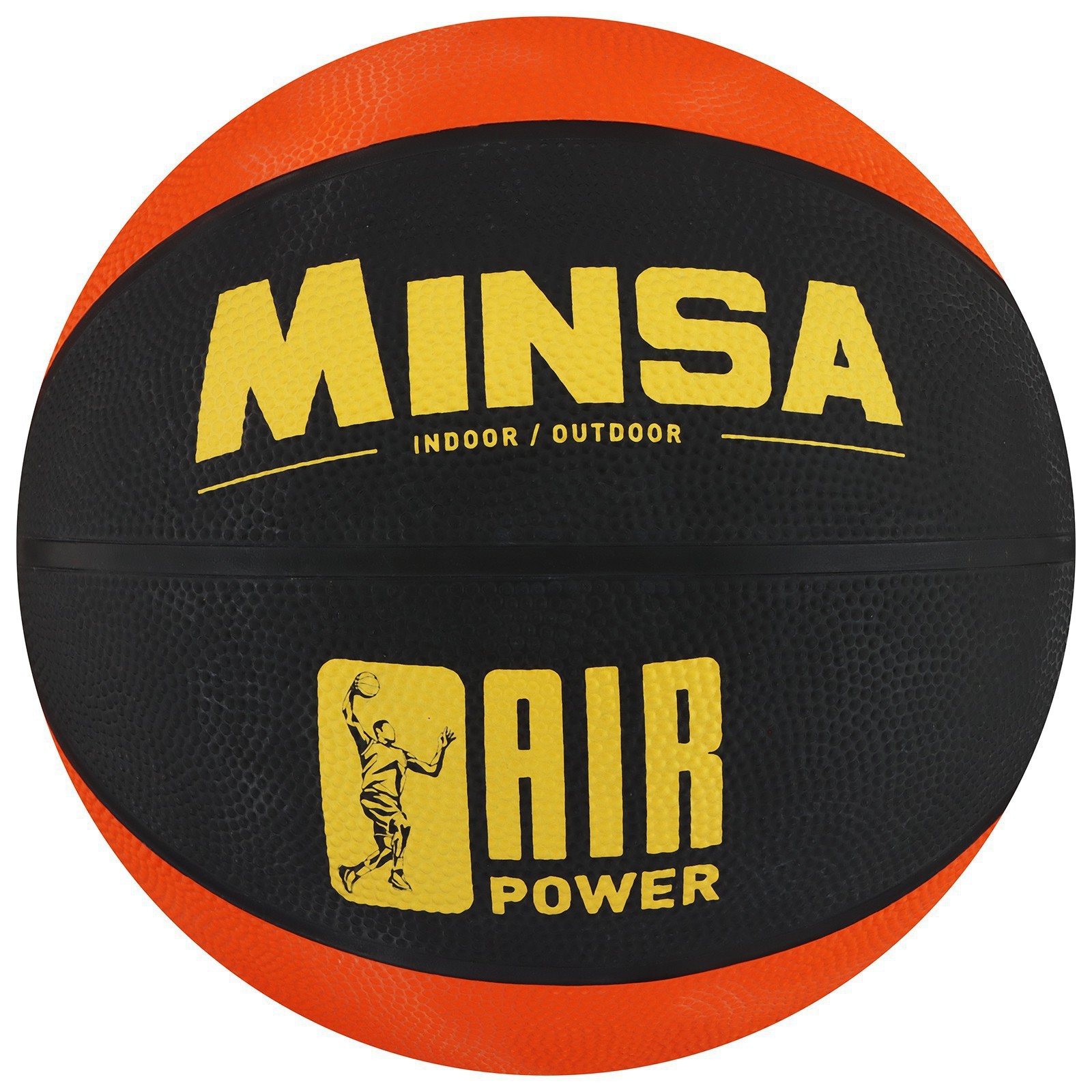 Баскетбольный мяч Бренд Air Power размер 7 черный/оранжевый