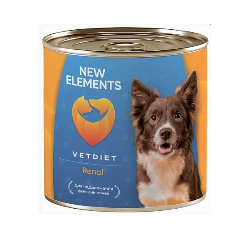 Консервы для собак New Elements Renal паштет из морской рыбы, 340 г