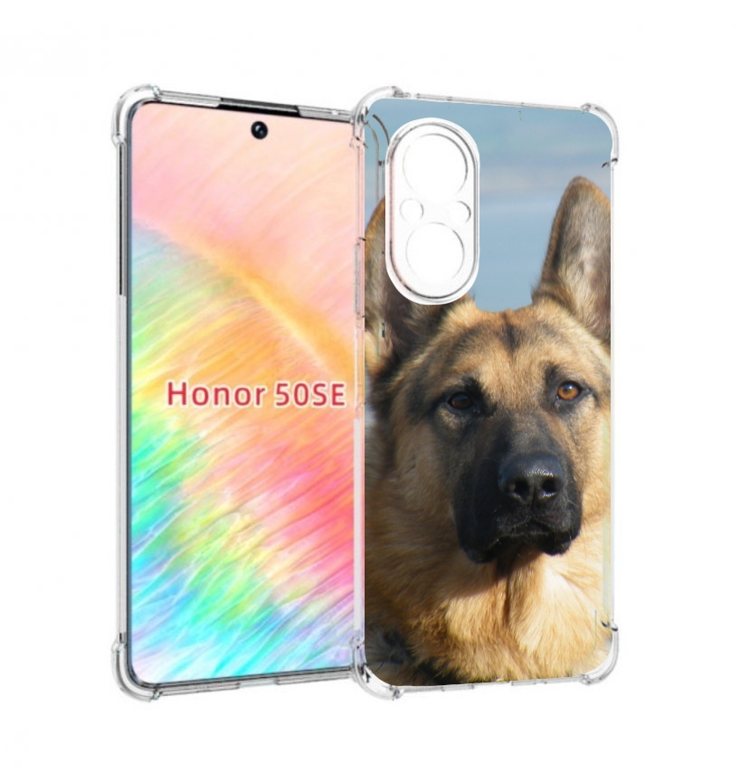 

Чехол бампер MyPads немецкая овчарка для Honor 50 SE противоударный, Прозрачный, Tocco