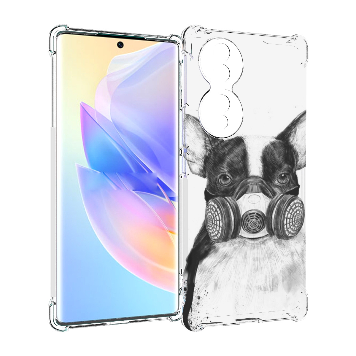 

Чехол MyPads Французский бульдог для Honor 70, Прозрачный, Tocco