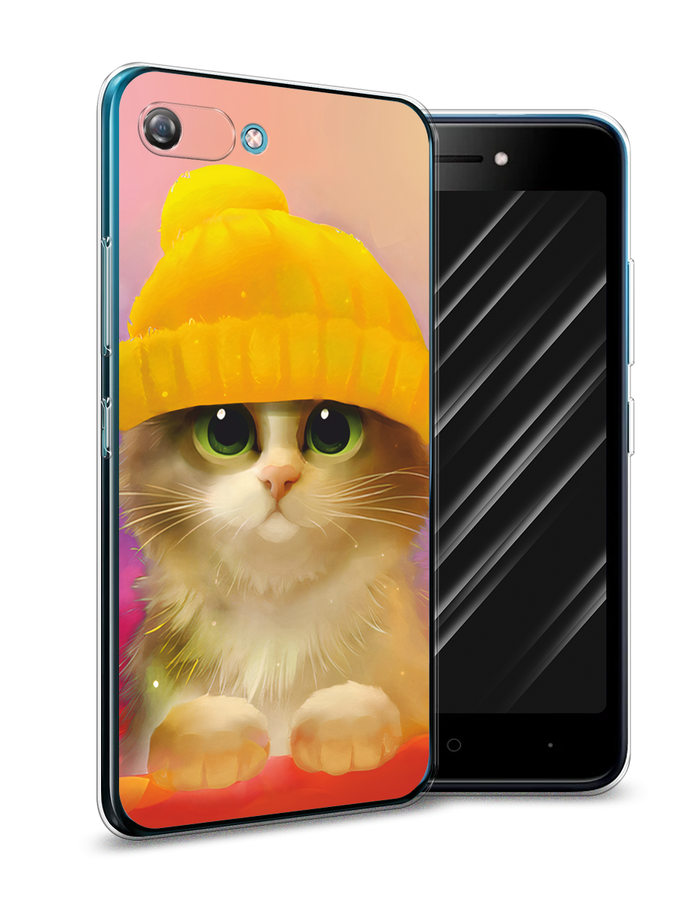 

Чехол Awog на Itel A25/A35 "Котенок в желтой шапке", Желтый, 3200950-1