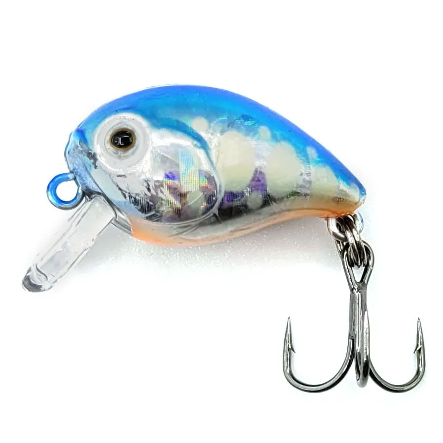 

Воблер Namazu Crystal Crank, L-27мм, 2,4г, крэнк, плавающий (0,5-1,0м), цвет №11, Голубой;оранжевый;серебристый, Crystal Crank