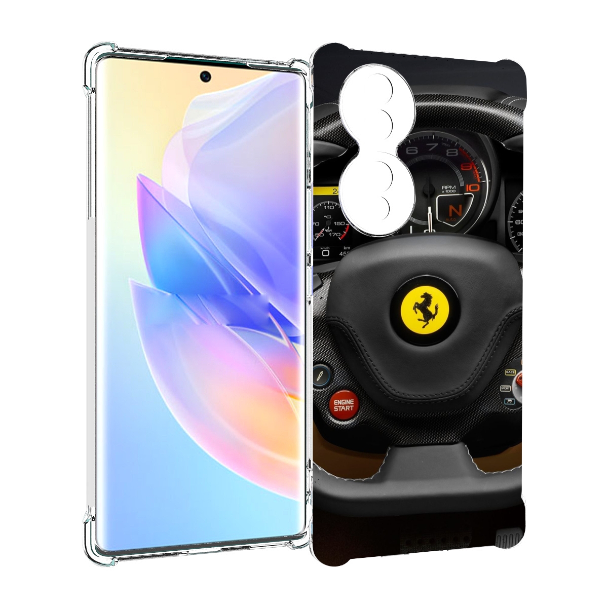 

Чехол MyPads Ферарри для Honor 70, Прозрачный, Tocco
