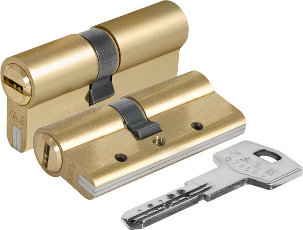 

Цилиндровый механизм Kale kilit (Кале килит) 164 DBN-E/70 (30+10+30) mm латунь 5 кл.