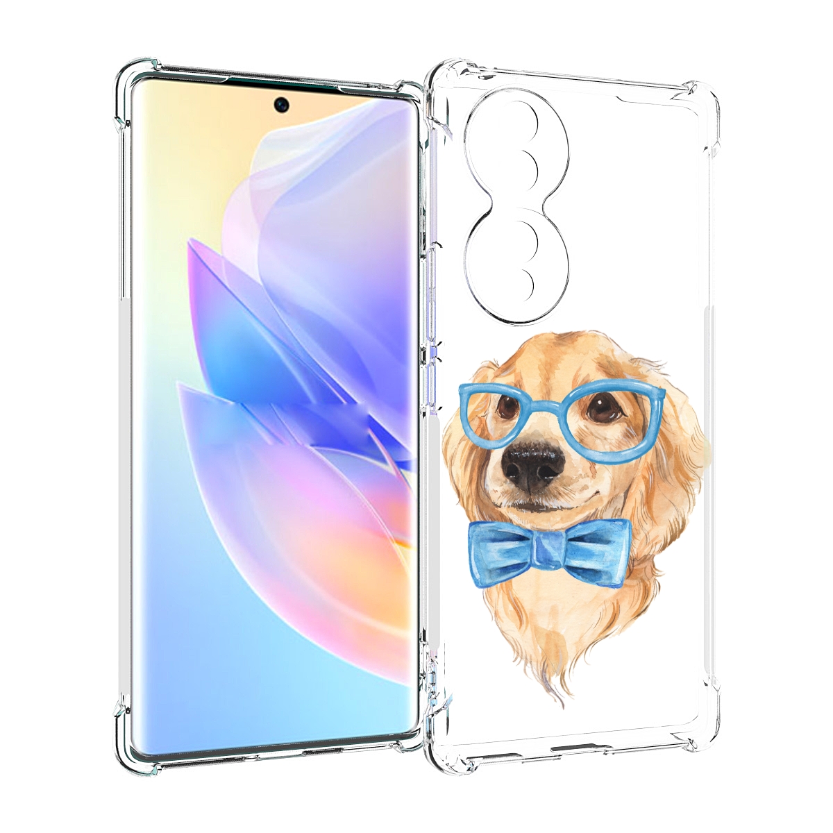 

Чехол MyPads Собака интеллигент для Honor 70, Прозрачный, Tocco