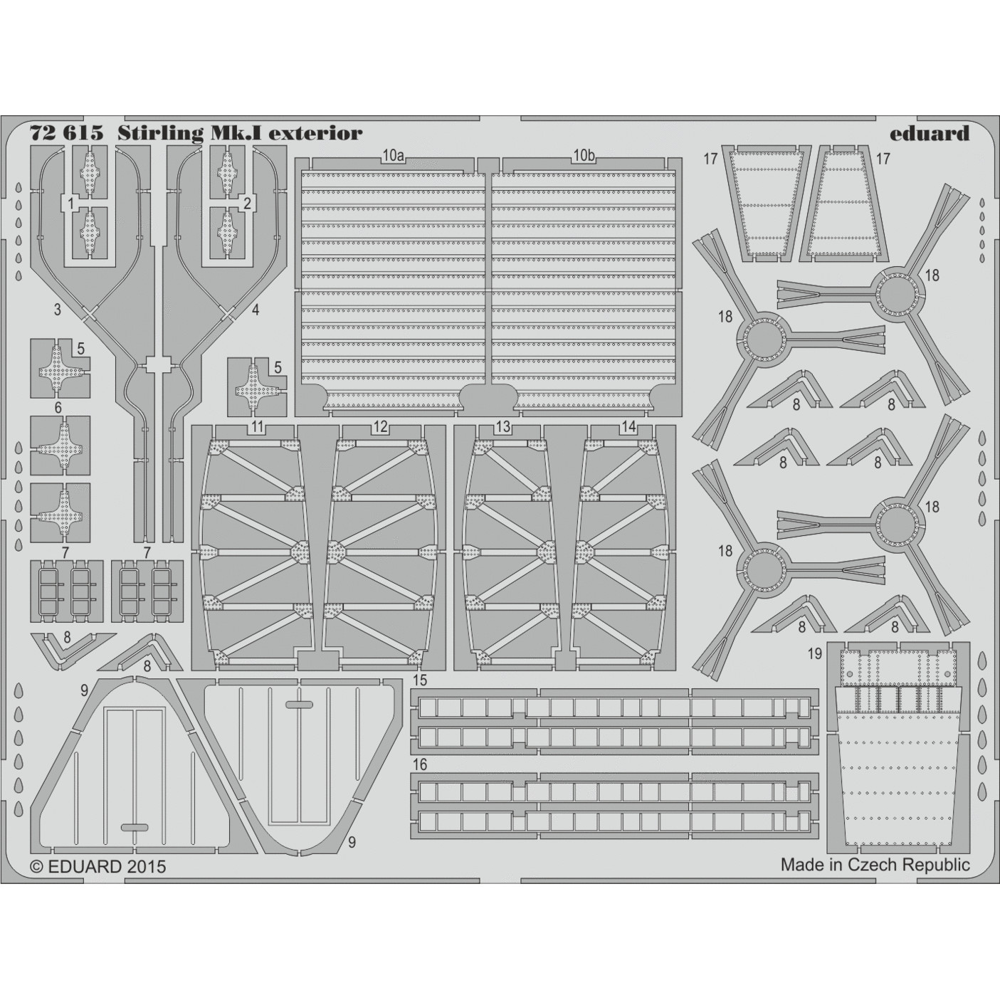 

72615 Eduard 1/72 Stirling Mk.I exterior, Однотонный, 72615